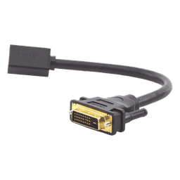 Convertidor DVI Macho a HDMI Hembra | Bidireccional | DVI 24+1 | 1080P@60Hz | Cable de 22 cm (8.66 Pulgadas) | Negro