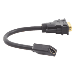 Convertidor DVI Macho a HDMI Hembra | Bidireccional | DVI 24+1 | 1080P@60Hz | Cable de 22 cm (8.66 Pulgadas) | Negro