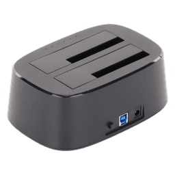 Base USB 3.0 para Disco Duro de Doble Bahía | Soporta Discos SATA de 2.5' & 3.5´ | Soporta discos de 12TB | Compatible con UASP, SATA 3.0 | Con adaptador de corriente 12V3A | Cable USB 1M | Alta Velocidad | Modo Clonación.
