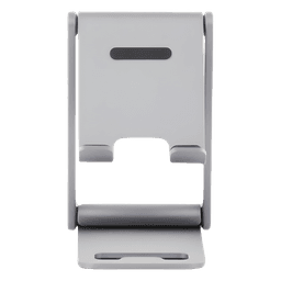 Soporte para Teléfono Celular de Aluminio | Angulo Ajustable | Amplia Compatibilidad con dispositivos de 4.7'' a 7.9'' | Antideslizante | Antiarañazos | Plegable | Color Gris.