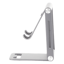 Soporte para Teléfono Celular de Aluminio | Angulo Ajustable | Amplia Compatibilidad con dispositivos de 4.7'' a 7.9'' | Antideslizante | Antiarañazos | Plegable | Color Gris.