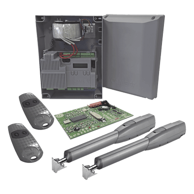 Kit de Operadores para Puertas Abatibles / 3 m (9.8 ft) / 400 kg / 24 VCC / IP54 / Uso Intensivo