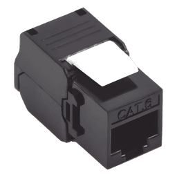Módulo Jack Keystone Cat6 (Toolless), con Terminación en Ángulo 180 - Color Negro, Compatible con Faceplate y Patchpanel Linkedpro
