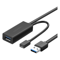 Cable de Extensión Activo USB 3.0 con puerto de alimentación Micro USB / 10 Metros / USB 3.0 a 5Gbps / No requiere controlador / Ideal para impresoras, consolas , Webcam, etc.
