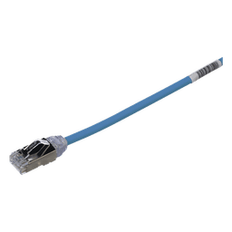Patch Cord Cat6A, Diametro Reducido 28 AWG, Blindado S/FTP, CM/LS0H, 0.20 Metros (0.66 Pies), Color Azul
