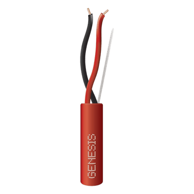 Carrete de 305 Metros (1000 Pies) de Alambre / 2 x 14 AWG / Plenum / Tipo FPLP / Color Rojo / Para Aplicaciones en Sistemas de Detección de Incendio y Sistemas de Evacuación.