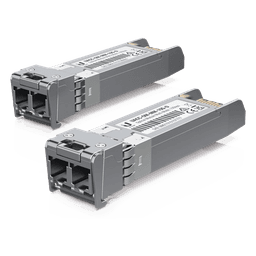 UFiber Módulo SFP+ 10G, transceptor MiniGibic MultiModo 10 Gbps, distancia 300m, conectores LC, paquete de 2 piezas