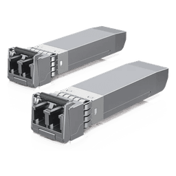 UFiber Módulo SFP+ 10G, transceptor MiniGibic MultiModo 10 Gbps, distancia 300m, conectores LC, paquete de 2 piezas