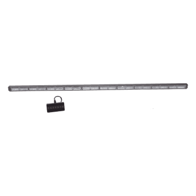 Barra de luz de advertencia de 10 Módulos de 6 LED, 49 Pulgadas, Ámbar/Claro