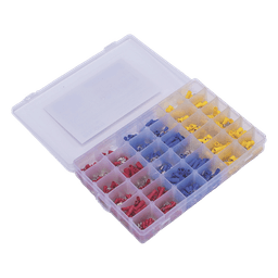 Juego de Terminales / 580 Piezas / AWG 22-10 / Forro Termoestable / Caja Organizadora