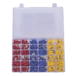 Juego de Terminales / 580 Piezas / AWG 22-10 / Forro Termoestable / Caja Organizadora
