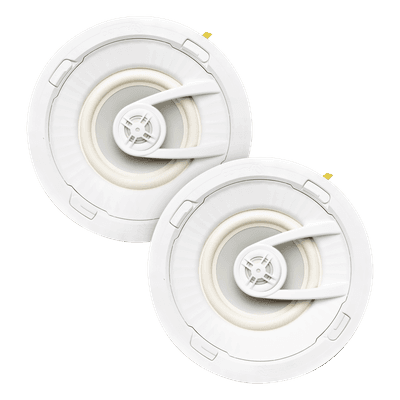 PAR de altavoces de 7 " | montaje de Techo | Diseño TruGrip | Instalacion Sin Herramientas | Woofer de Polipropileno Blanco con Quick Connect 