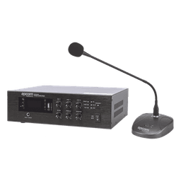 Amplificador de Audio / 240W RMS / Sistema 70/100V / Bluetooth / MP3 / FM / Micrófono de Escritorio