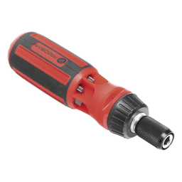 Desarmador 6 en 1 con Mango de Agarre Plástico (Torx #10 y #20, Hexagonal #5, PH0, PH2, Plana #5) 