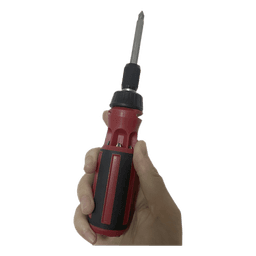 Desarmador 6 en 1 con Mango de Agarre Plástico (Torx #10 y #20, Hexagonal #5, PH0, PH2, Plana #5) 