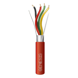 Carrete de 305 Metros (1000 Pies) de Alambre / 4 x 16 AWG / Blindado / Plenum / Tipo FPLP / Color Rojo / Para Aplicaciones en Sistemas de Detección de Incendio y Sistemas de Evacuación