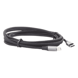 Cable USB-C a USB-C | 2 Metros (6.56 Pies) | Transferencia de Datos de 480 Mbps | Carga Rápida de Hasta 60W | QC 4.0/3.0/2.0 | PD3.0 | FPC | AFC | Protección Integrada | Caja de Aluminio | Nylon Trenzado | Color Negro