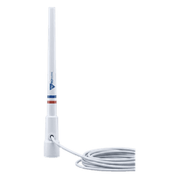 Antena Marina VHF / Fibra de Vidrio / 156-163 MHz / 6.5 dBi / Cable 10 m (32.8 ft) / IP67 / 2.4 m (7.9 ft)
