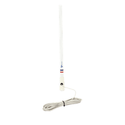 Antena Marina VHF / Fibra de Vidrio / 156-163 MHz / 6.5 dBi / Cable 10 m (32.8 ft) / IP67 / 2.4 m (7.9 ft)