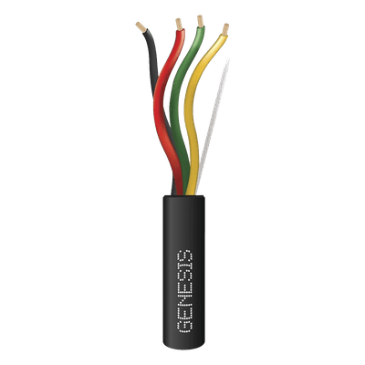 Carrete de Cable de 305 Metros (1000 Pies) / 4 x 14 AWG / Cable Direct Burial / Color Negro / Para Uso en Intemperie / Uso en Aplicaciones en Sistemas de Detección de Incendio y Sistemas de Evacuación