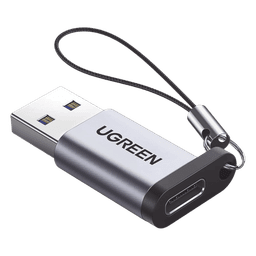 Adaptador USB 3.0 Macho a USB-C 3.1 Tipo C Hembra |Carga y Sincronización de Datos | Admite Corriente de 3A | Transferencia de hasta 5 Gbps | Amplia Compatibilidad | Chip VL160 | Caja de Aluminio | Color Gris