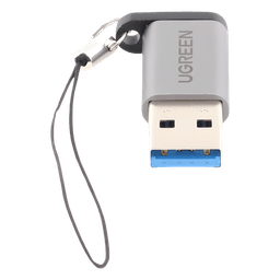 Adaptador USB 3.0 Macho a USB-C 3.1 Tipo C Hembra |Carga y Sincronización de Datos | Admite Corriente de 3A | Transferencia de hasta 5 Gbps | Amplia Compatibilidad | Chip VL160 | Caja de Aluminio | Color Gris