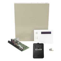 Panel de alarma de 48 zonas con gabinete y teclado alfanumérico con receptor inalámbrico integrado, 3 particiones, compatible con serie 5800