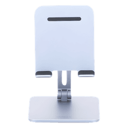 Soporte de Aluminio para IPad & Tablet | Plegable |Angulo Ajustable de 180° y 270° | Base Antideslizante | Protección  de Silicona | Amplia Compatibilidad con dispositivos de 7.9'' a 12.9'' | Aluminio Solido | Color Gris