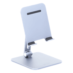Soporte de Aluminio para IPad & Tablet | Plegable |Angulo Ajustable de 180° y 270° | Base Antideslizante | Protección  de Silicona | Amplia Compatibilidad con dispositivos de 7.9'' a 12.9'' | Aluminio Solido | Color Gris