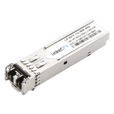 Transceptor Óptico SFP (Mini-Gbic) / Multimodo 850 nm / 1.25 Gbps / 1000BASE-SX / Conectores LC/UPC Dúplex / DDM / Hasta 550 m 