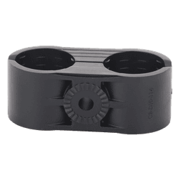 Sujetador Plástico para Cable Coaxial / 2 Cables / 1-1/4" Nominal / Rango 1.535" a 1.614" (39 a 41 mm) / Montaje Varilla 3/8" o M10 / Paquete 10 Unidades