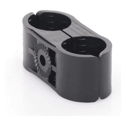 Sujetador Plástico para Cable Coaxial / 2 Cables / 1-1/4" Nominal / Rango 1.535" a 1.614" (39 a 41 mm) / Montaje Varilla 3/8" o M10 / Paquete 10 Unidades