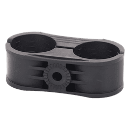 Sujetador Plástico para Cable Coaxial / Doble / 1-5/8" a 2" (51 mm) / Varilla Roscada 3/8" o M10 / Paquete de 10 Piezas