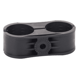 Sujetador Plástico para Cable Coaxial / Doble / 1-5/8" a 2" (51 mm) / Varilla Roscada 3/8" o M10 / Paquete de 10 Piezas