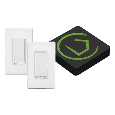 KIT HUB Controlador inteligente para dispositivos Zwave, Zigbee, Shelly, Lutron, incluye 1 HUB / 2 Apagadores inteligentes On/Off Zwave