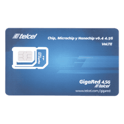 SIM de Datos Móviles / 10 GB Mensuales / 1 Año de Servicio / Red 3G/4G / Roaming Estados Unidos y Canadá