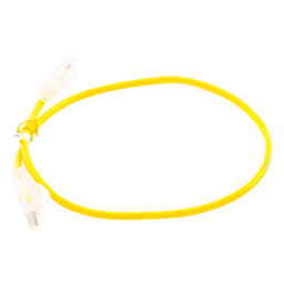 Cable de Parcheo Slim UTP Cat6A - 0.5 Metros (1.64 Pies) Amarillo, Diámetro Reducido (28 AWG)