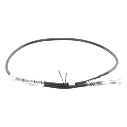 Cable de Parcheo Slim UTP Cat6A - 0.5 Metros (1.64 Pies) Negro, Diámetro Reducido (28 AWG)