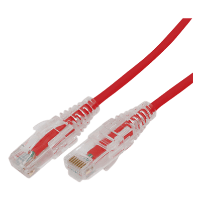 Cable de Parcheo Slim UTP / Cat6A / 28 AWG / 1 m (3.28 ft) / Rojo