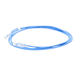 Cable de Parcheo Slim UTP Cat6A - 2 Metros (6.56 Pies) Azul, Diámetro Reducido (28 AWG)