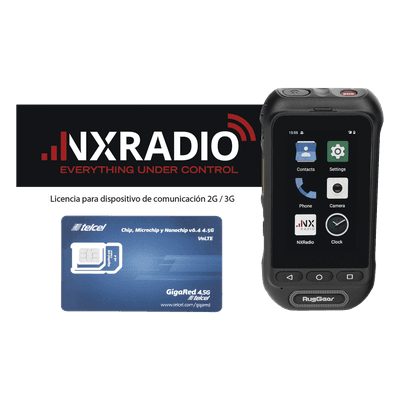 KIT Radio RG360 +12 Meses Servicio NXRADIOTERMINAL + SIM YOBI 1GB Mensual por 12 Meses