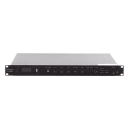 Amplificador de Audio / 1 Canal / 350 W RMS / Sistema 100V y Baja Impedancia 4-16Ω / 4 Entradas Micrófono Balanceadas / Bluetooth / USB / SD / FM / Montaje Rack
