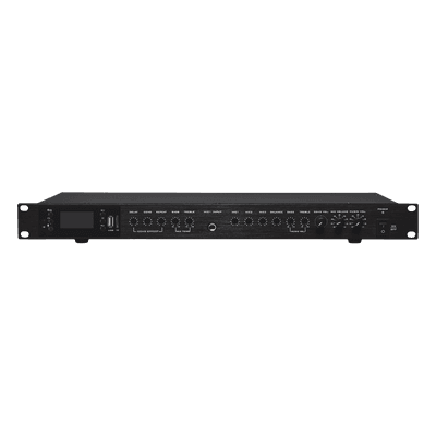 Amplificador de Audio / 2 x 60W / 4-8Ω / Bluetooth USB SD / Efectos Delay Echo Repeat / 1.59 x 0.69 x 0.14 ft