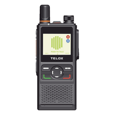 Radio PoC 4G LTE TELOX TE320 / Audio 3W con Cancelación de Ruido / IP67 Resistente a Agua y Polvo / Batería 4000 mAh (48 hrs) / Doble SIM LTE Global / Pantalla 2" / Compatible TASSTA y NXRadio
