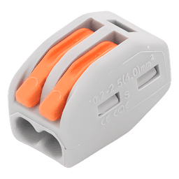 Conector de Presión / 1 Entrada 1 Salida / 12AWG-28AWG / 250V 32A / -20°C a 70°C / 0.47 x 0.83 x 0.59 in