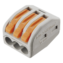 Conector de Presión / 1 Entrada 2 Salidas / 250V 32A / Cables 12AWG-28AWG / 0.63x0.83x0.59 pulgadas