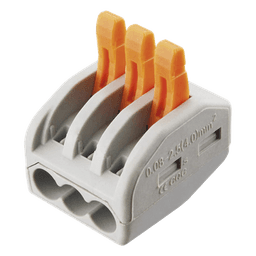 Conector de Presión / 1 Entrada 2 Salidas / 250V 32A / Cables 12AWG-28AWG / 0.63x0.83x0.59 pulgadas
