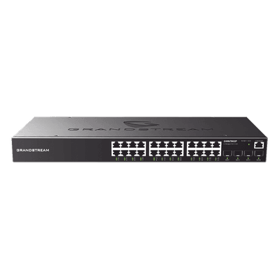 Switch Gigabit Administrable / 24 puertos 10/100/1000 Mbps + 4 Puertos SFP Uplink / Compatible con GWN Cloud.