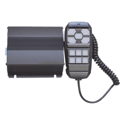 Sirena Vehicular de 100W de Potencia, Incluye Controlador Unimando Para Control de Tonos, 4 Salidas Auxiliares y Microfono