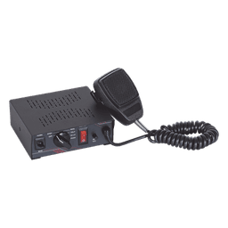 Sirena Vehicular de 100W de Potencia, Con Switch Giratorio de 6 posiciones y Micrófono Integrado de Uso Rudo